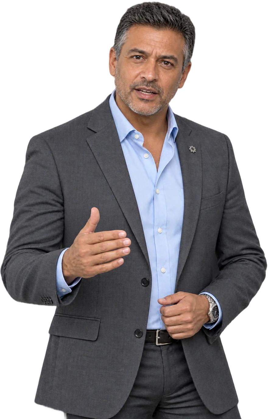 Business owner speaking in conversation